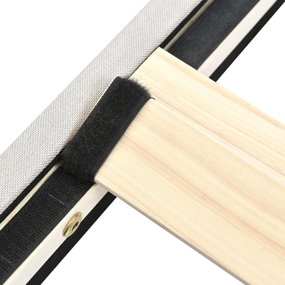 Lit double 140x200 - Lit rembourré avec cadre en bois et métal - Lin - Sans Matelas - Beige