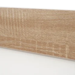 Lit double 180x200 cm - Lit adulte flottant en bois massif avec sommier à lattes - Bois massif - Sans Matelas - Naturel