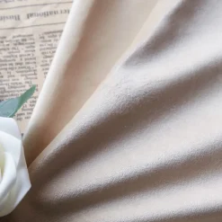 Lit Double 140x200 cm - Lit Canapé enfant, Structure Robuste avec Velours Doux au Toucher, Sans Matelas - Beige