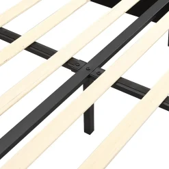 Lit Double 160x200 cm - Lit Double Rembourré avec Tête Boutonnée et Sommier - Velours - Sans Matelas - Gris