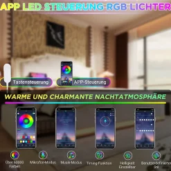 Lit double 140x200 cm - Lit double capitonné avec 4 Tiroirs, LED et USB-C, Rangement sous Matelas, Velours Beige, Matelas Inclus