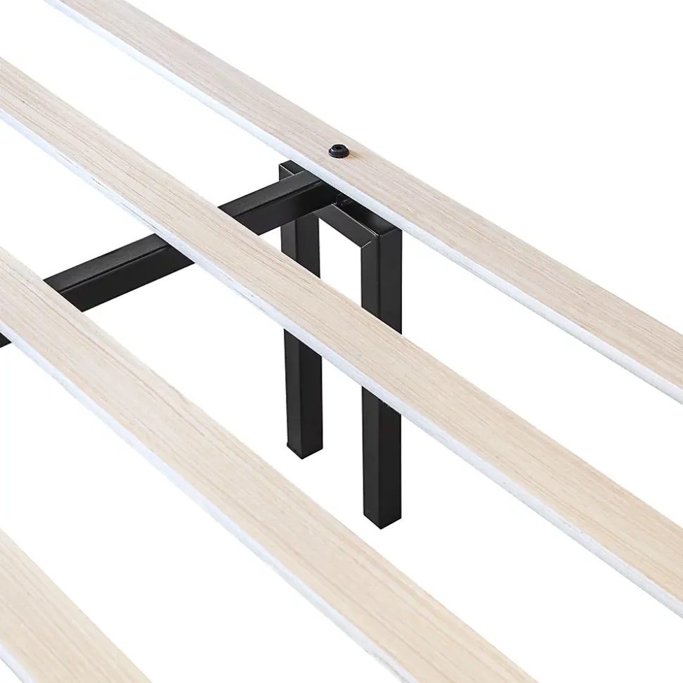 Lit Double 160x200 cm - Lit Rembourré ado - Velours - Sans Matelas - Beige