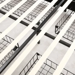 Lit double 140x200 cm, LED, 4 tiroirs, tête de lit avec USB, tissu lin gris