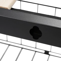 Lit double 160x200 cm rembourré, tête LED, 4 tiroirs, USB, lin beige, sans matelas