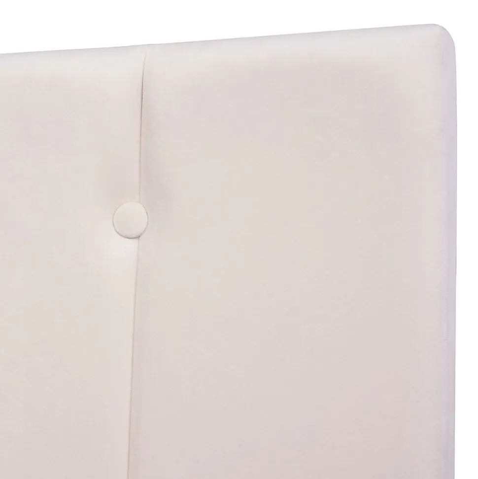 Lit Double 140x200cm Hydraulique LED Velours Blanc Crème Blackcolors