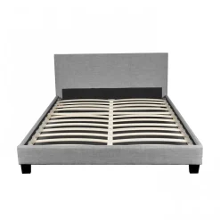 Lit DUBLIN 140x200 + 1 sommier / Gris clair