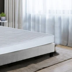 Lit DUBLIN 90x190 + 1 sommier / Gris clair