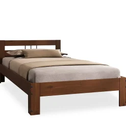 Lit en bois THEO 100 x 200 cm - Coloris châtaignier