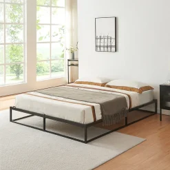 Lit en métal Trerunta acier 180 x 200 cm noir en.casa