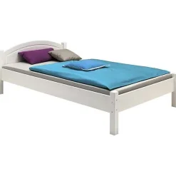 Lit en pin MARIE, 90 x 200 cm, lasuré blanc