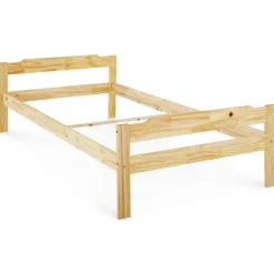 Lit en pin MORITZ, 90 x 200 cm, vernis naturel