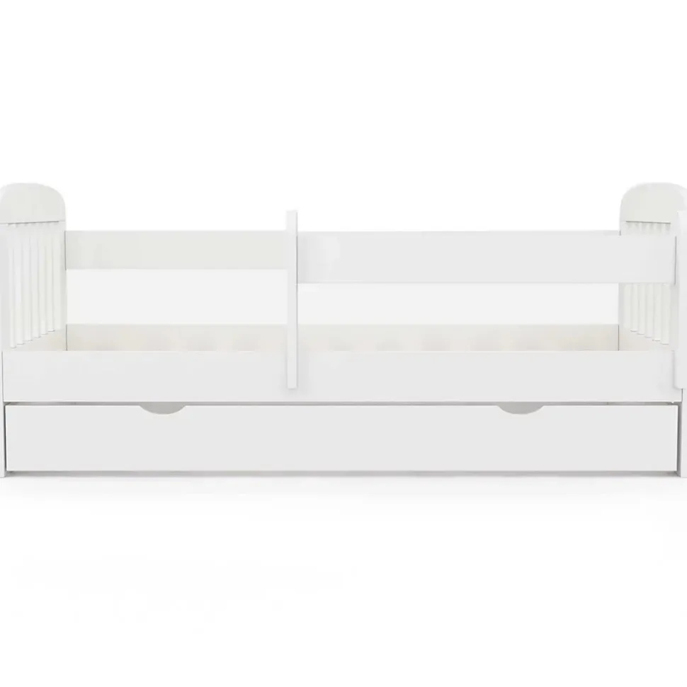 Lit enfant 80 x 160 cm LILIA 1 tiroir de rangement avec sommier et barrières