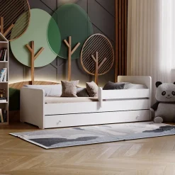 Lit enfant Aksel avec tiroir - sommier et matelas inclus - 140 cm x 70 cm