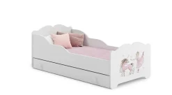 Lit enfant ANNA avec tiroir 160x80 Fille avec licorne