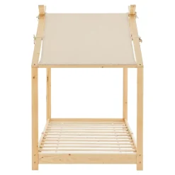 Lit enfant Brome bois de pin 90 x 200 cm naturel beige en.casa