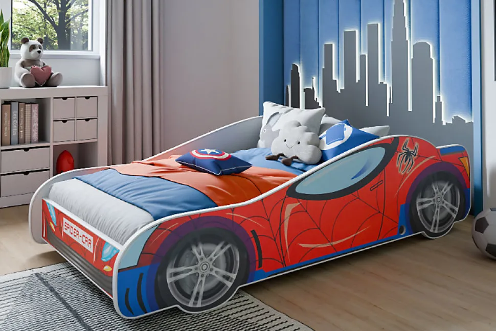 Lit enfant Car Spider 140x70 avec matelas