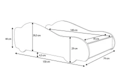 Lit enfant Car Spider 140x70 avec matelas