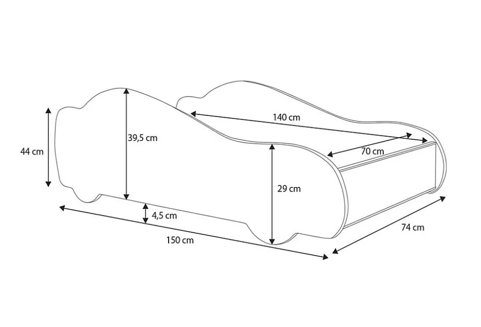 Lit enfant Car Spider 140x70 avec matelas