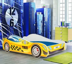 Lit enfant Car Taxi 160x80 avec matelas