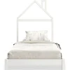 Lit enfant LIZ 90 x 200 cm en pin massif - Blanc