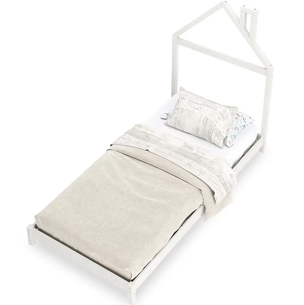 Lit enfant LIZ 90 x 200 cm en pin massif - Blanc