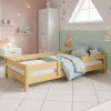 Lit enfant Lofto 160x80 avec barreaux - bois naturel