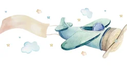 Lit enfant LUK avec tiroir et barreau 160x80 Airplane