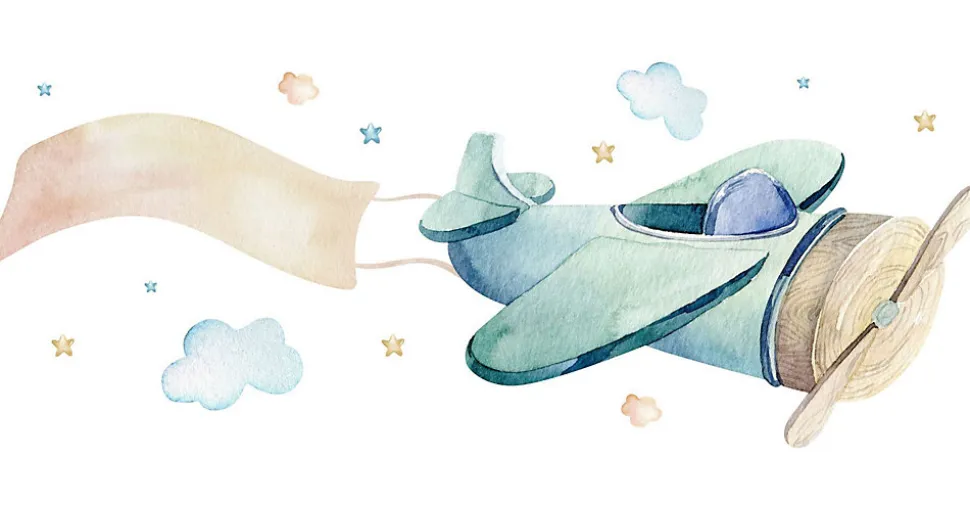 Lit enfant LUK avec tiroir et barreau 160x80 Airplane