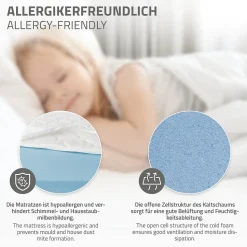 Lit enfant ML-Design 90x200cm avec matelas H16cm naturel en bois forme de maison et sommier à lattes