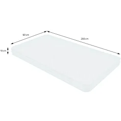 Lit enfant ML-Design 90x200cm avec matelas H10cm naturel en bois but de foot et sommier à lattes