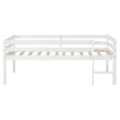 Lit enfant Siikalatva bois de pin 90 x 200 cm blanc en.casa