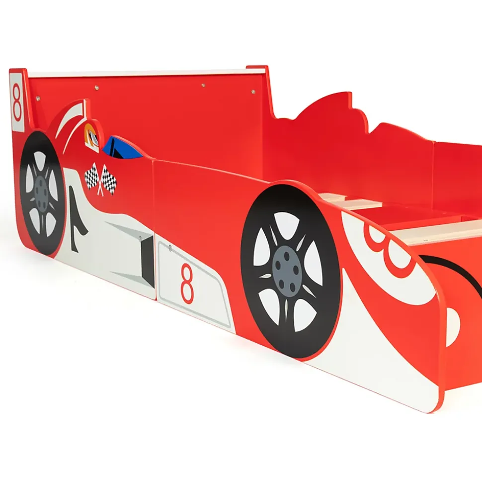 Lit enfant voiture formule 1 TEDDI 70 x 140 CM rouge