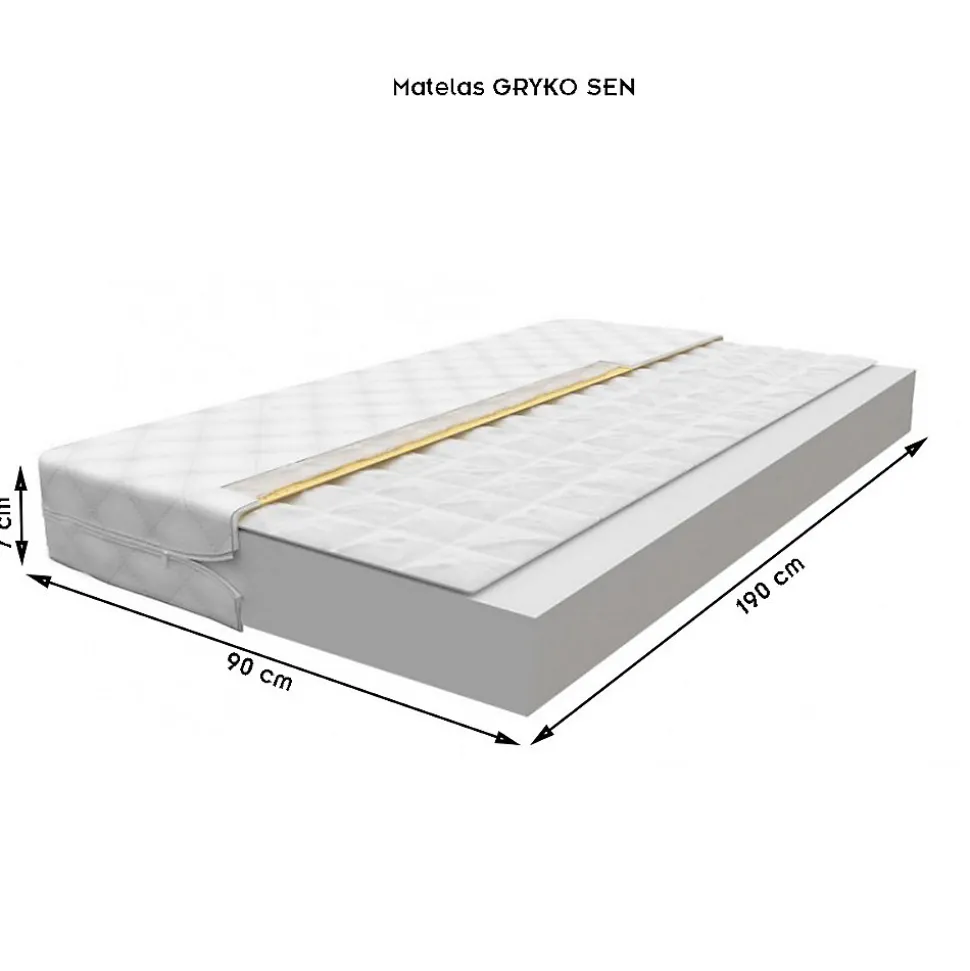 Lit enfant 190X90 Blanc Motif éléphant + matelas mousse sarrasin avec tiroir