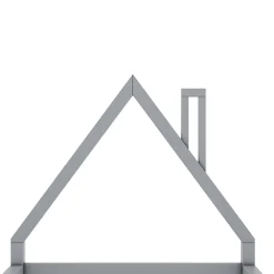 Lit enfant 90x200 cm - Lit Simple Cabane avec Structure en Pin Massif et MDF, design Classique et Solide, Sans Matelas, Gris