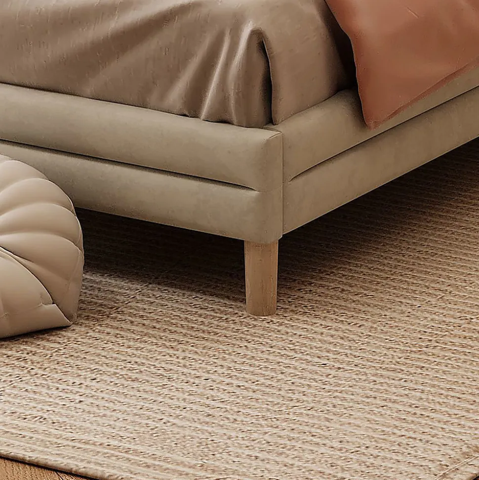 Lit Enfant 90x200cm LED Multicolore Velours Beige Blackcolors