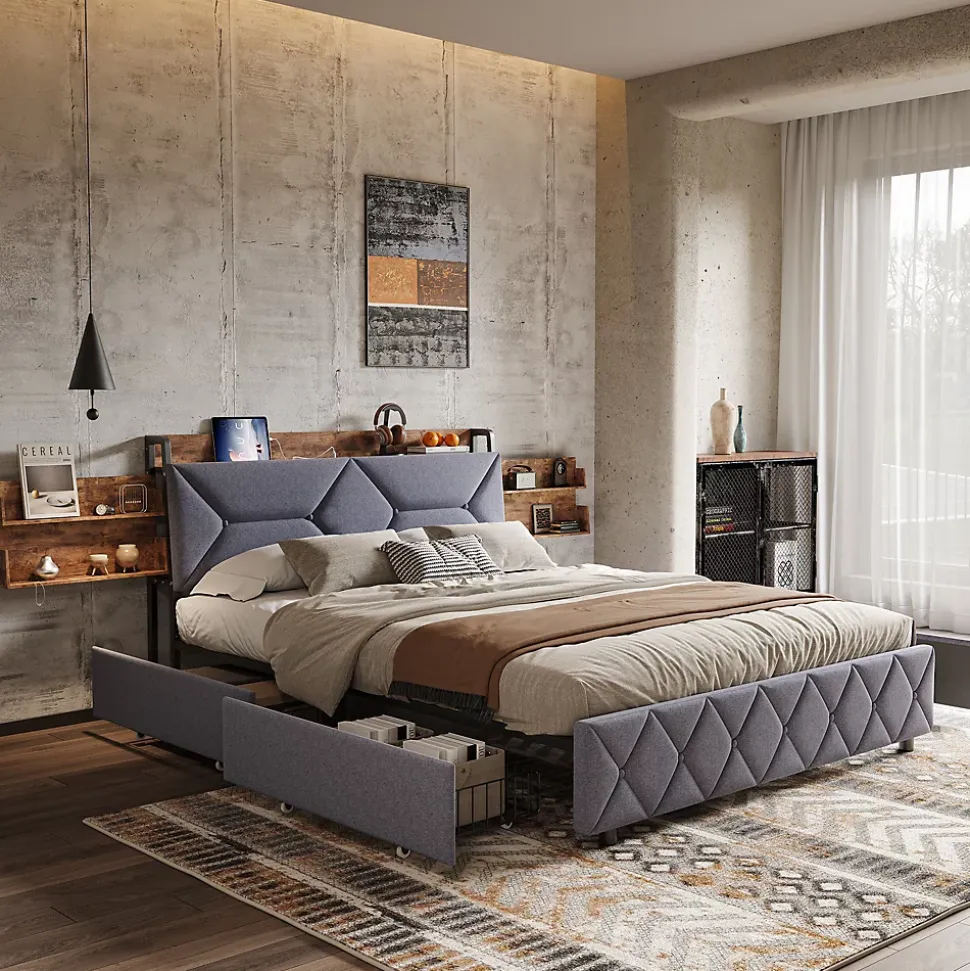 Lit Ergonomique, 160x200, Avec Rangement