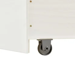 Lit fonctionnel MIA 90 x 190 cm, en pin massif lasuré blanc