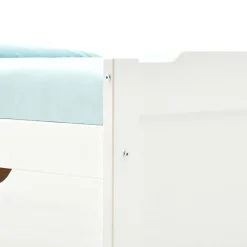 Lit fonctionnel MIA 90 x 190 cm, en pin massif lasuré blanc