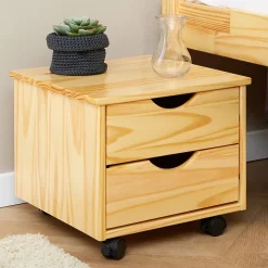 Lit fonctionnel SABRINA 90x190 cm, en pin massif naturel