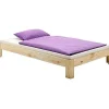 Lit futon THOMAS, en pin massif, 90 x 200 cm, vernis naturel