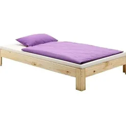 Lit futon THOMAS, en pin massif, 90 x 200 cm, vernis naturel