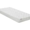Lit gigogne 2 x 90 x 190 cm - Coloris : Naturel et blanc + matelas + sommier - SONIA