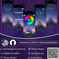 Lit Gigogne Ado 140x200 cm - avec Sommier Coulissant, Bande LED et Ports USB Type-C, Matériaux Lin et MDF, sans Matelas, Gris