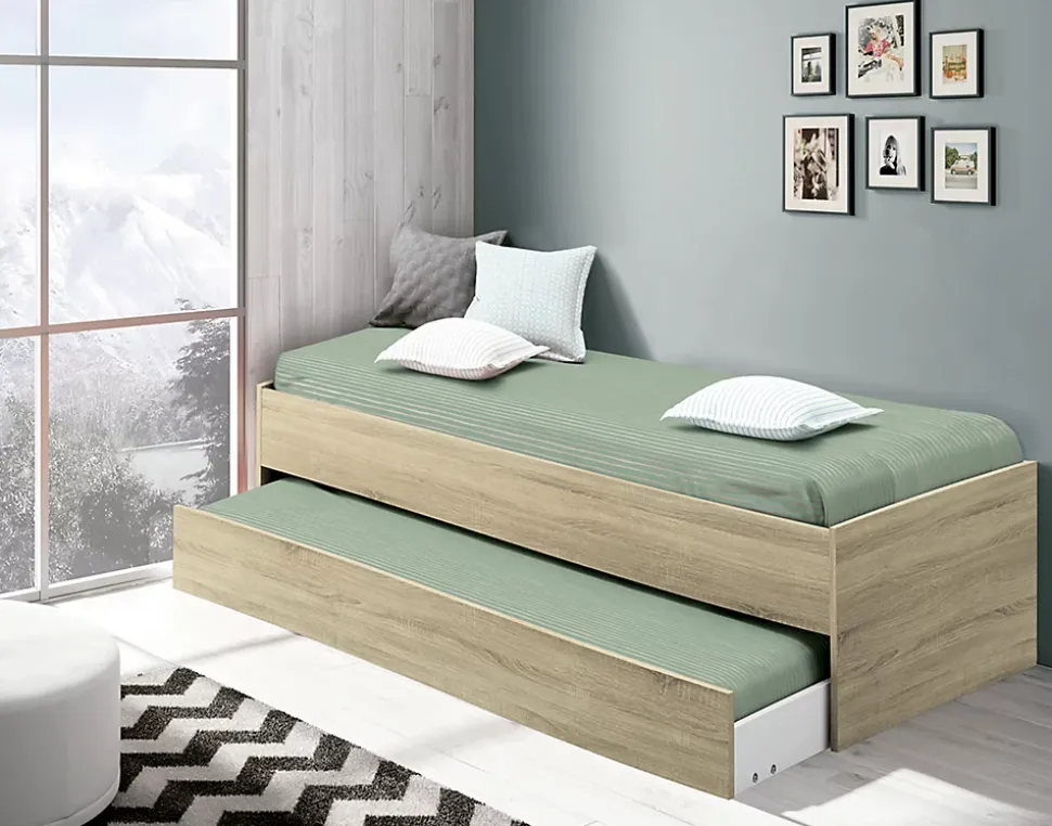 Lit gigogne coloris Cambrian - Hauteur 54 x Longueur 202 x Profondeur 97 cm