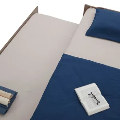 Lit gigogne LORENA en pin massif, 90 x 190 cm, lasuré taupe