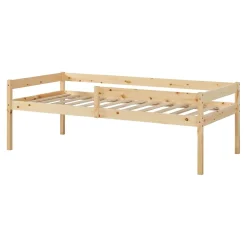Lit gigogne pour enfant Sonkajärvi avec 2 tiroirs bois de pin 90 x 200 cm naturel en.casa