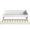 Lit gigogne SWEET 90x190 + 2 sommiers + 1 tiroir-lit / Blanc