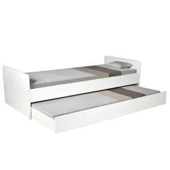 Lit gigogne 90x190 cm BALI / Blanc