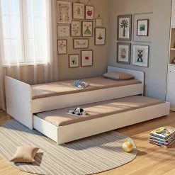 Lit gigogne 90x190 cm BALI / Blanc