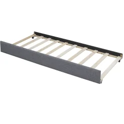 Lit individuel, 90x200cm, avec roulettes, Gris